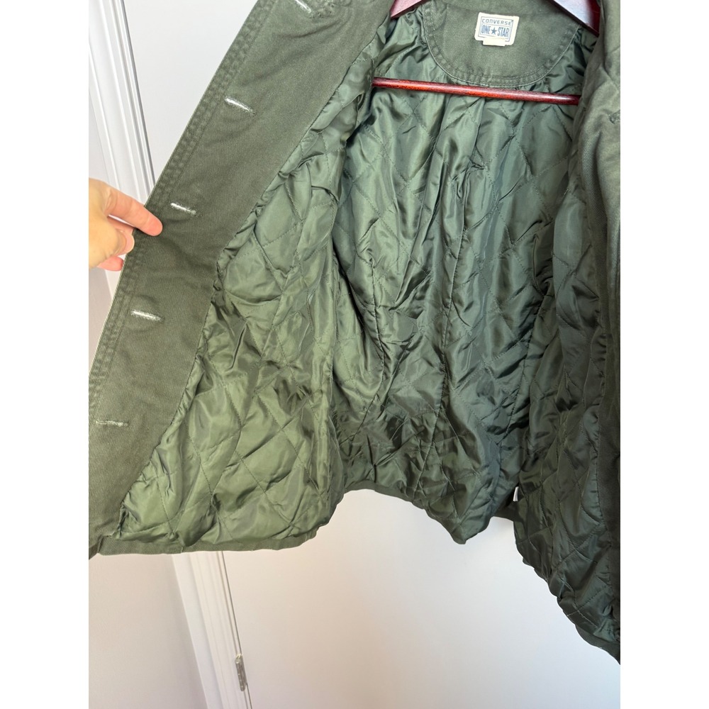 Converse One Star‎ Women Olive Green Military Utility Field Jacket Size M R29 - Picture 6 of 11